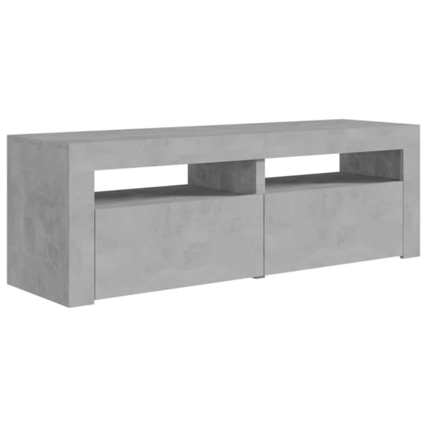 TV-bänkar - Living TV-bänk med LED-belysning betonggrå 120x35x40 cm
