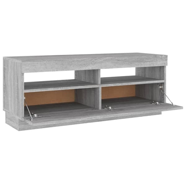 TV-tasot - Living TV-taso LED-valoilla harmaa Sonoma 100x35x40 cm