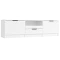Miniatyrbillede 3 af 8: TV-møbler - Living tv-skab 140x35x40 cm konstrueret træ hvid