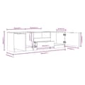 Miniatyrbillede 8 af 8: TV-møbler - Living tv-skab 140x35x40 cm konstrueret træ hvid
