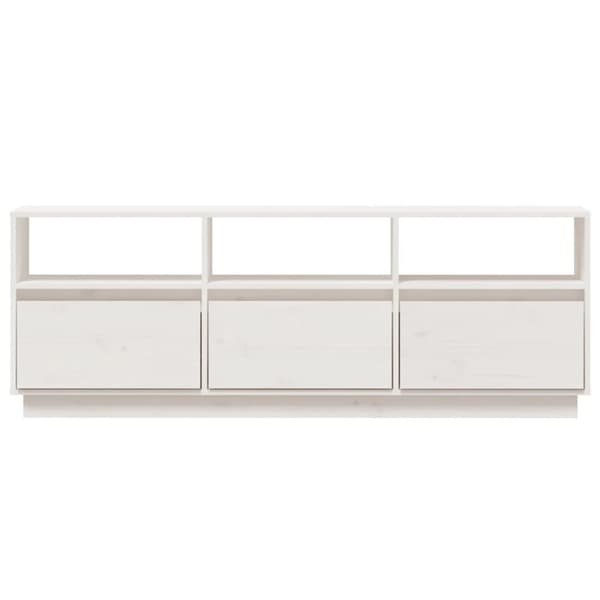 TV-bänkar - Living Tv-bänk vit 140x37x50 cm massiv furu