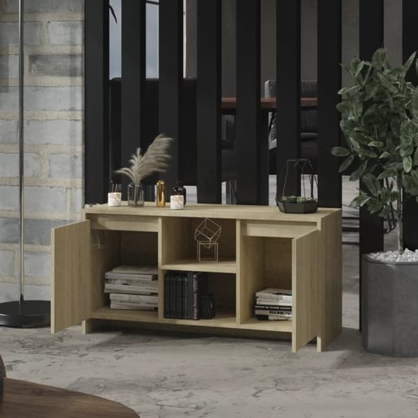 TV-bänkar - Living TV-bänk sonoma-ek 102x37,5x52,5 cm spånskiva