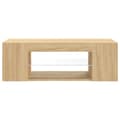 Miniatyrbillede 9 af 11: TV-møbler - Living tv-bord med LED-lys 90x39x30 cm sonoma-eg