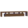 Pikkukuva 3 / 11: TV-tasot - Living TV-taso LED-valoilla ruskea tammi 230x36,5x40 cm
