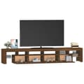 Pikkukuva 7 / 11: TV-tasot - Living TV-taso LED-valoilla ruskea tammi 230x36,5x40 cm