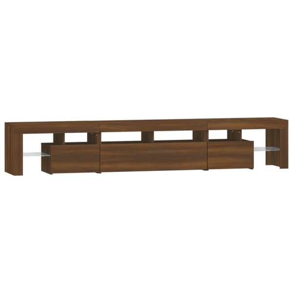 TV-tasot - Living TV-taso LED-valoilla ruskea tammi 230x36,5x40 cm
