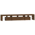 Pikkukuva 9 / 11: TV-tasot - Living TV-taso LED-valoilla ruskea tammi 230x36,5x40 cm