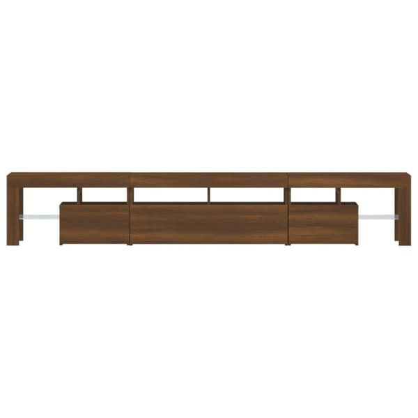 TV-tasot - Living TV-taso LED-valoilla ruskea tammi 230x36,5x40 cm