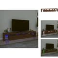 Pikkukuva 1 / 11: TV-tasot - Living TV-taso LED-valoilla ruskea tammi 230x36,5x40 cm