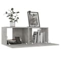 Miniatyrbillede 5 af 10: TV-møbler - Living tv-bord 80x30x30 cm konstrueret træ betongrå