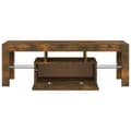 Miniatyrbillede 6 af 11: TV-møbler - Living tv-bord med LED-lys 120x35x40 cm røget eg