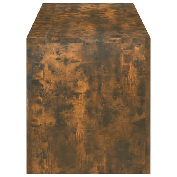 TV-møbler - Living tv-bord med LED-lys 120x35x40 cm røget eg