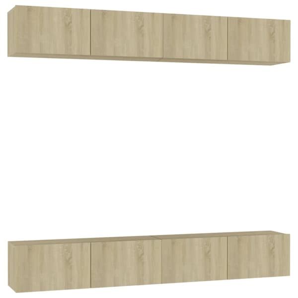 TV-tasot - Living TV-tasot 4 kpl Sonoma-tammi 100x30x30 cm tekninen puu