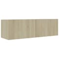 Pikkukuva 6 / 9: TV-tasot - Living TV-tasot 4 kpl Sonoma-tammi 100x30x30 cm tekninen puu
