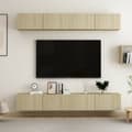 Pikkukuva 2 / 9: TV-tasot - Living TV-tasot 4 kpl Sonoma-tammi 100x30x30 cm tekninen puu