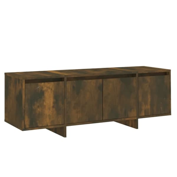 TV-bänkar - Living Tv-bänk rökfärgad ek 120x30x40,5 cm konstruerat trä