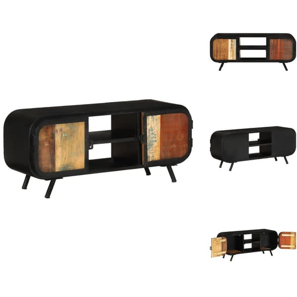TV-bänkar - Living TV-bänk 110x30x45 cm massivt återvunnet trä