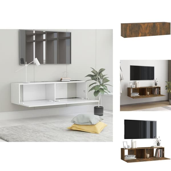 TV-tasot - Living TV-seinäkaappi savutammi 120x30x30 cm tekninen puu