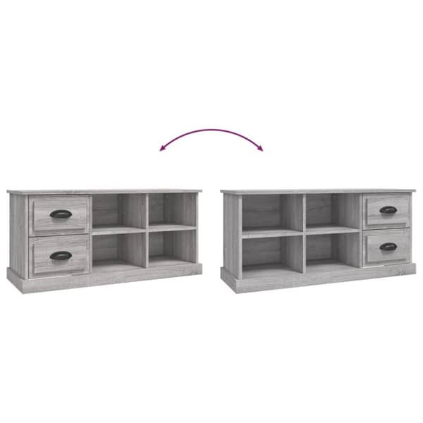 TV-møbler - Living tv-bord 102x35,5x47,5 cm konstrueret træ grå sonoma-eg