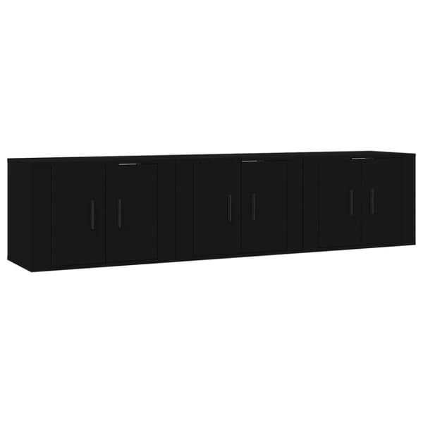 TV-bänkar - Living Väggmonterade tv-skåp 3 st svart 57x34,5x40 cm