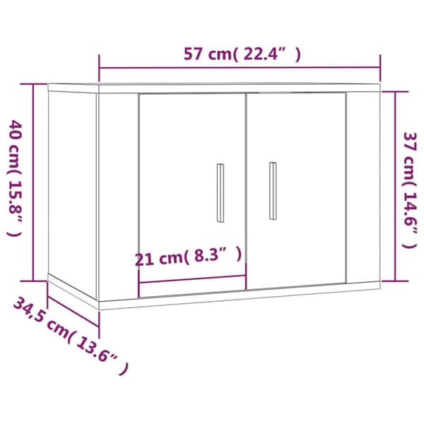TV-bänkar - Living Väggmonterade tv-skåp 3 st svart 57x34,5x40 cm