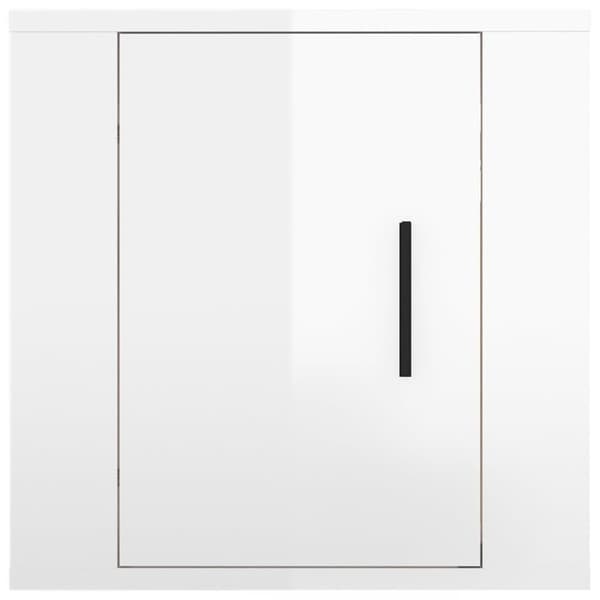 TV-bänkar - Living Väggmonterad tv-bänk vit högglans 40x34,5x40 cm