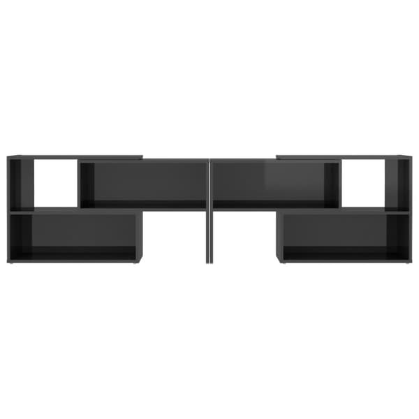 TV-bänkar - Living TV-bänk grå högglans 149x30x52 cm spånskiva