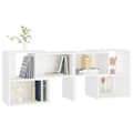 Miniatyrbillede 6 af 8: TV-møbler - Living tv-skab 104x30x52 cm konstrueret træ hvid