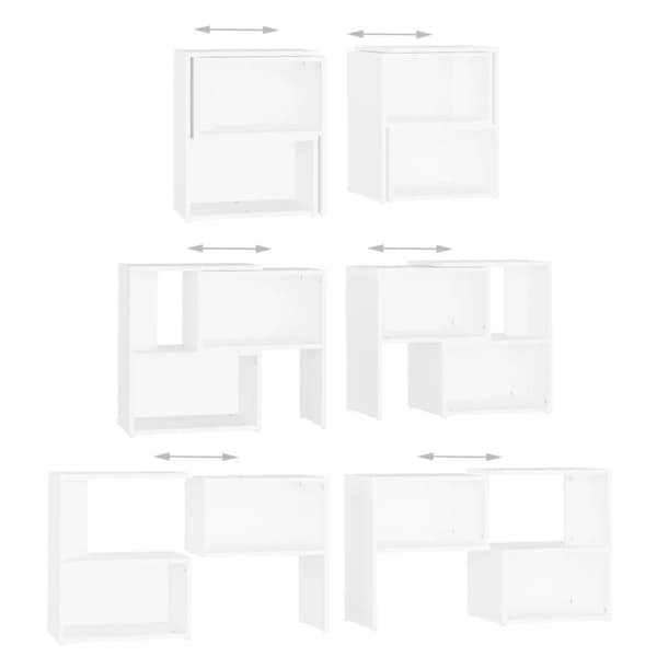 TV-møbler - Living tv-skab 104x30x52 cm konstrueret træ hvid