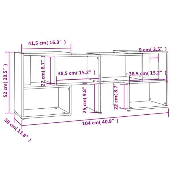 TV-møbler - Living tv-skab 104x30x52 cm konstrueret træ hvid