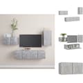 Miniatyrbillede 1 af 8: TV-møbler - Living tv-skabe 4 dele spånplade betongrå