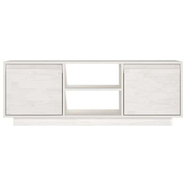 TV-møbler - Living tv-skab 110x30x40 cm massivt fyrretræ hvid