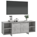 Pikkukuva 5 / 9: TV-tasot - Living TV-taso betoninharmaa 130x35x50 cm lastulevy