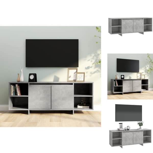TV-tasot - Living TV-taso betoninharmaa 130x35x50 cm lastulevy