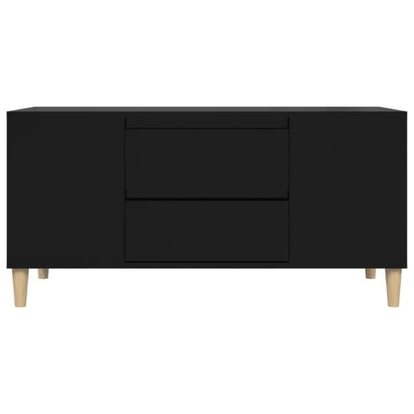 TV-møbler - Living tv-bord 102x44,5x50 cm konstrueret træ sort