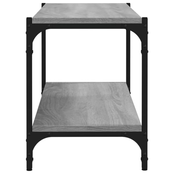 TV-møbler - Living tv-bord 80x33x41 cm konstrueret træ og stål grå sonoma-eg