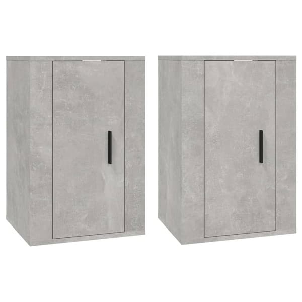 TV-tasot - Living Seinäkiinnitettävät TV-tasot 2 kpl betoninharmaa 40x34,5x60 cm