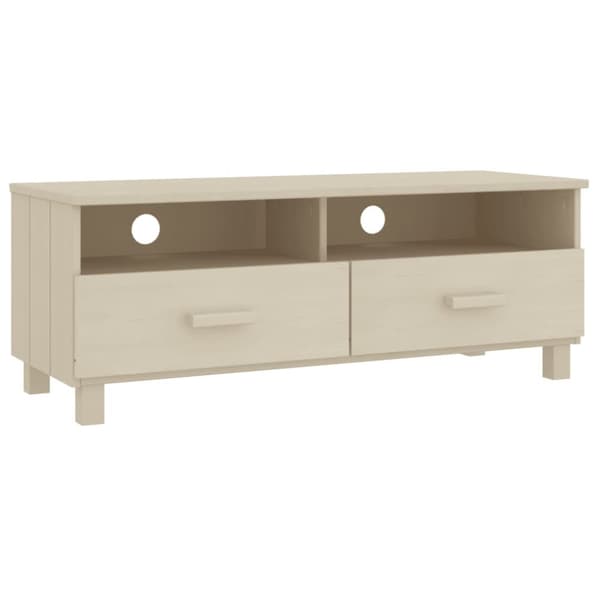 TV-møbler - Living tv-skab HAMAR 106x40x40 cm massivt fyrretræ honningbrun