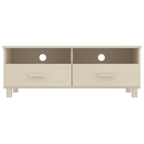 TV-møbler - Living tv-skab HAMAR 106x40x40 cm massivt fyrretræ honningbrun