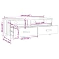 Miniatyrbillede 9 af 10: TV-møbler - Living tv-skab HAMAR 106x40x40 cm massivt fyrretræ honningbrun