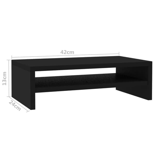 TV-møbler - Living skærmstander 42x24x13 cm konstrueret træ sort