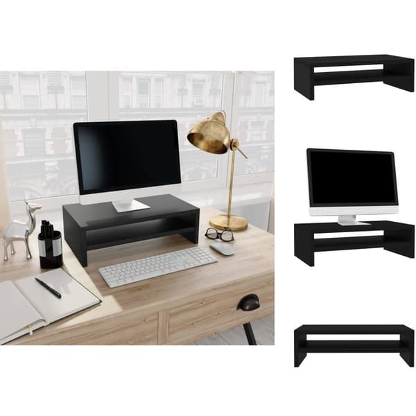 TV-møbler - Living skærmstander 42x24x13 cm konstrueret træ sort