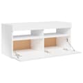 Miniatyrbild 9 av 11: TV-bänkar - Living TV-bänk med LED-belysning vit högglans 90x35x40 cm