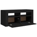 Miniatyrbillede 11 af 11: TV-møbler - Living tv-bord med LED-lys 90x35x40 cm sort