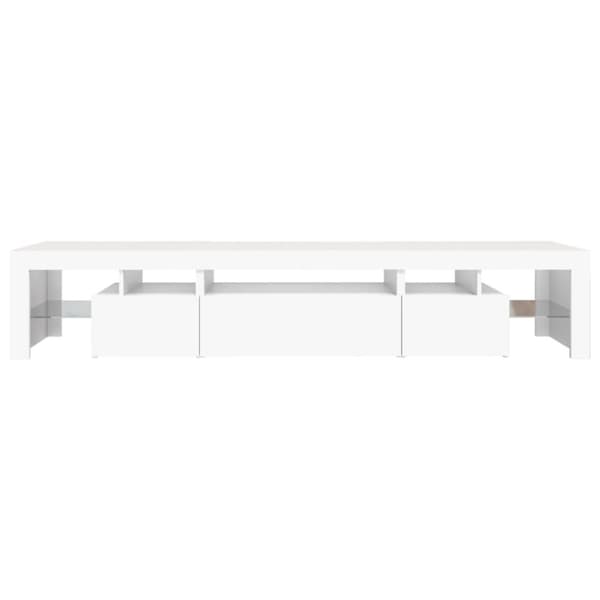 TV-møbler - Living tv-skab med LED-lys 215x36,5x40 cm hvid