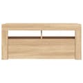 Pikkukuva 10 / 11: TV-tasot - Living TV-taso LED-valoilla Sonoma-tammi 90x35x40 cm