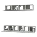 Miniatyrbild 5 av 11: TV-bänkar - Living Tv-skåp 5 delar betonggrå konstruerat trä