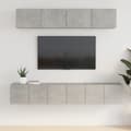 Miniatyrbild 2 av 11: TV-bänkar - Living Tv-skåp 5 delar betonggrå konstruerat trä