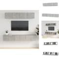 Miniatyrbild 1 av 11: TV-bänkar - Living Tv-skåp 5 delar betonggrå konstruerat trä