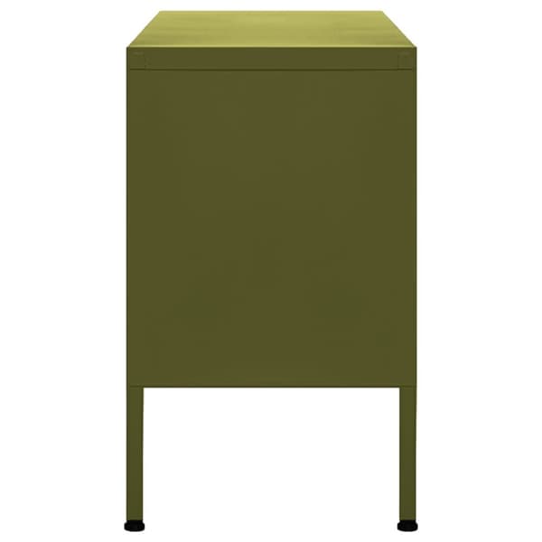 TV-møbler - Living tv-skab 105x35x50 cm stål olivengrøn